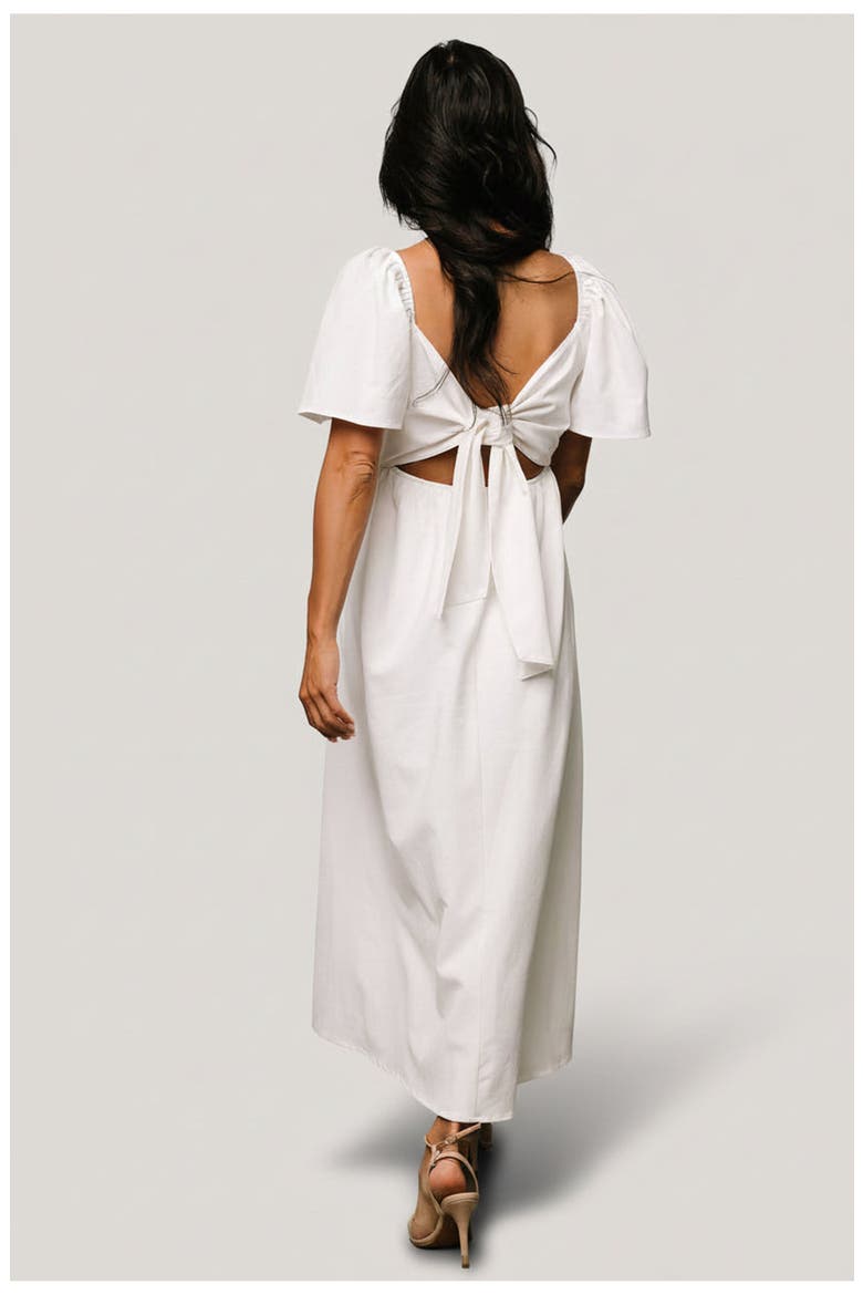 Indie Back Tie Dress, Alternate, color, Off White