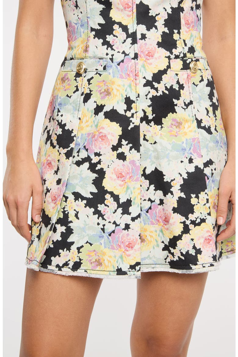 Nova Ikat Bouquet Sheath Minidress, Alternate, color, BLACK MULTI