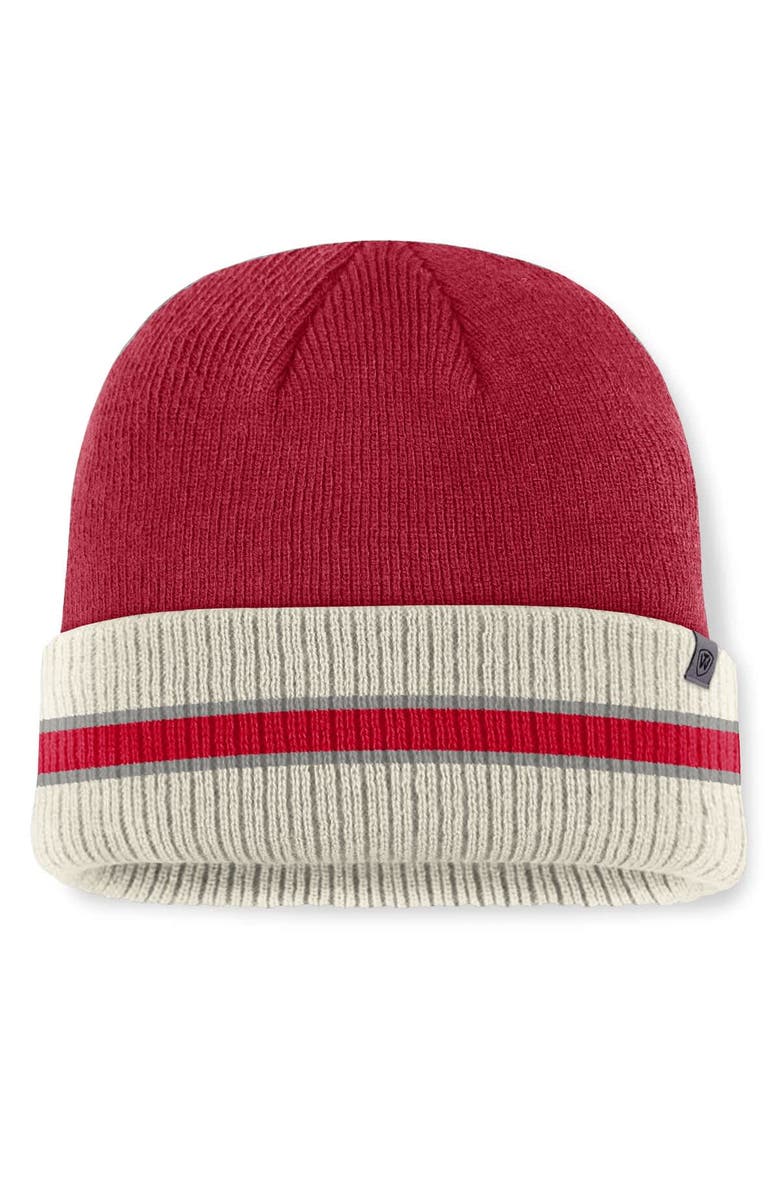 TOP OF THE WORLD Men's Top of the World  Crimson Washington State Cougars Silas Cuffed Knit Hat, Alternate, color, Crimson