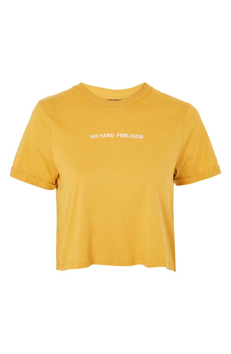 Topshop No Hard Feelings Crop T-Shirt, Alternate, color, 