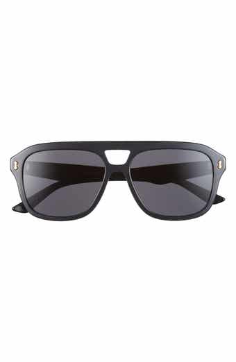 Gucci 57mm aviator sunglasses sales