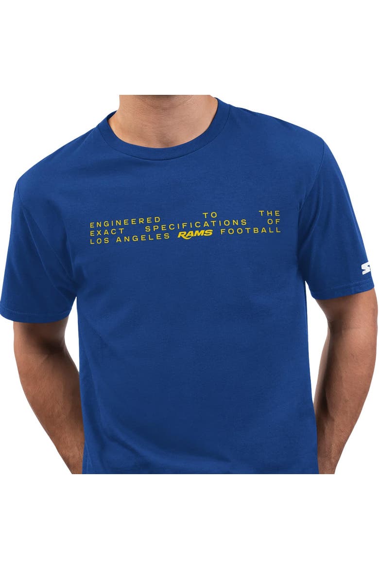 Men's Starter  Royal Los Angeles Rams 1801 Prime Time T-Shirt, Alternate, color, Royal