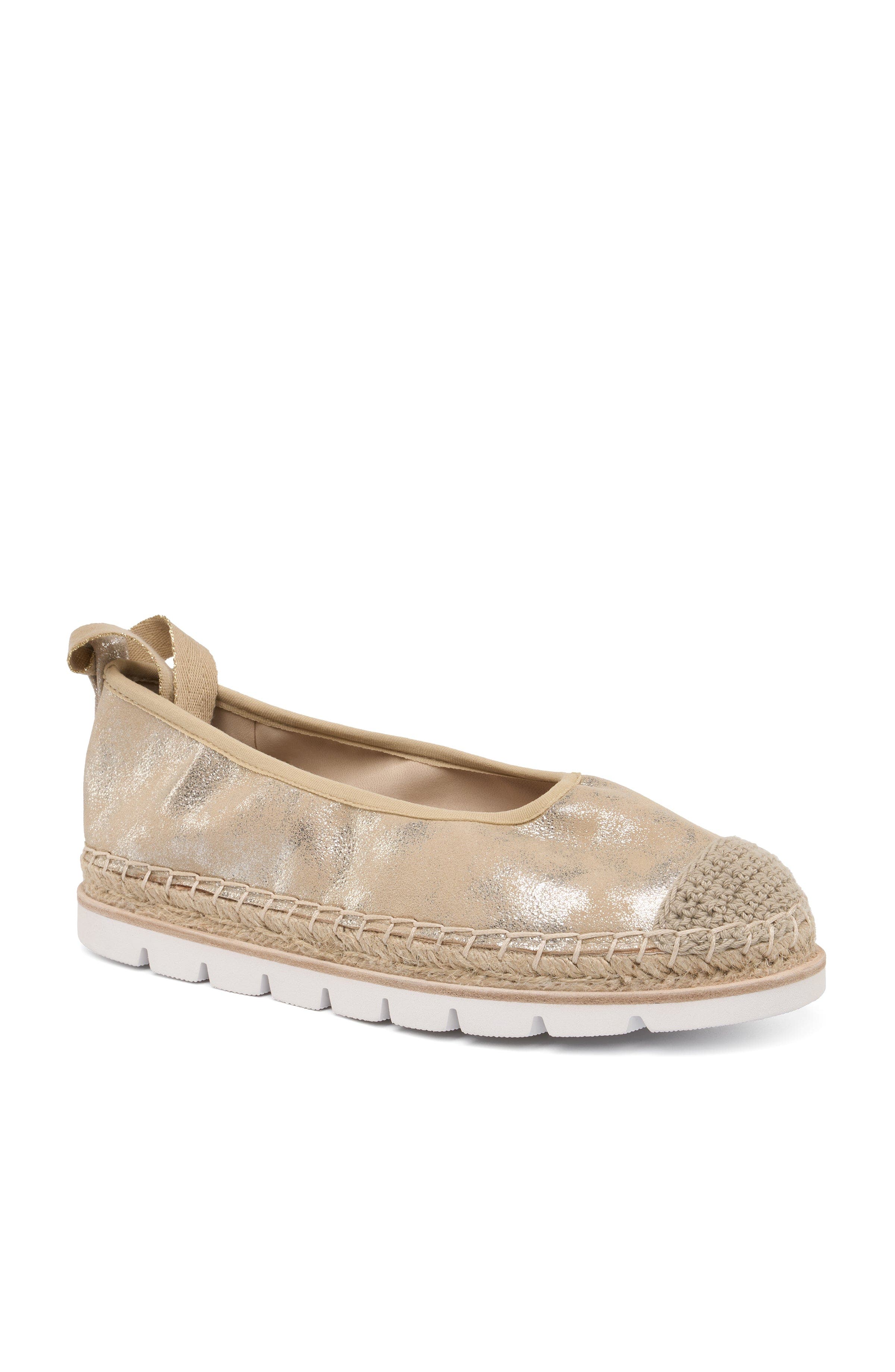 JSlides Footwear Bridget Leather Espadrille, Main, color, Sand