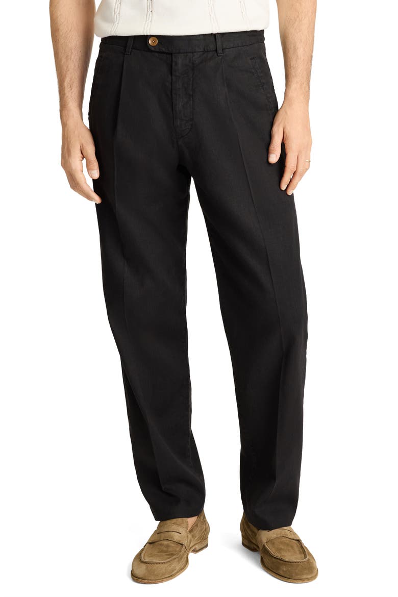Coastal Linen Blend Pants, Main, color, WASHED BLACK