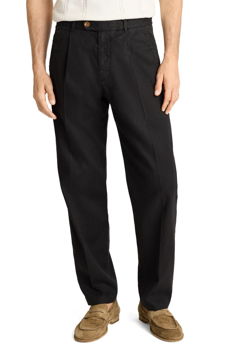 Bonobos Coastal Linen Blend Pants, Main, color, Washed Black