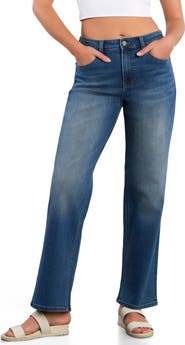 HINT OF BLU Cuffed Mid Rise Boyfriend Jeans