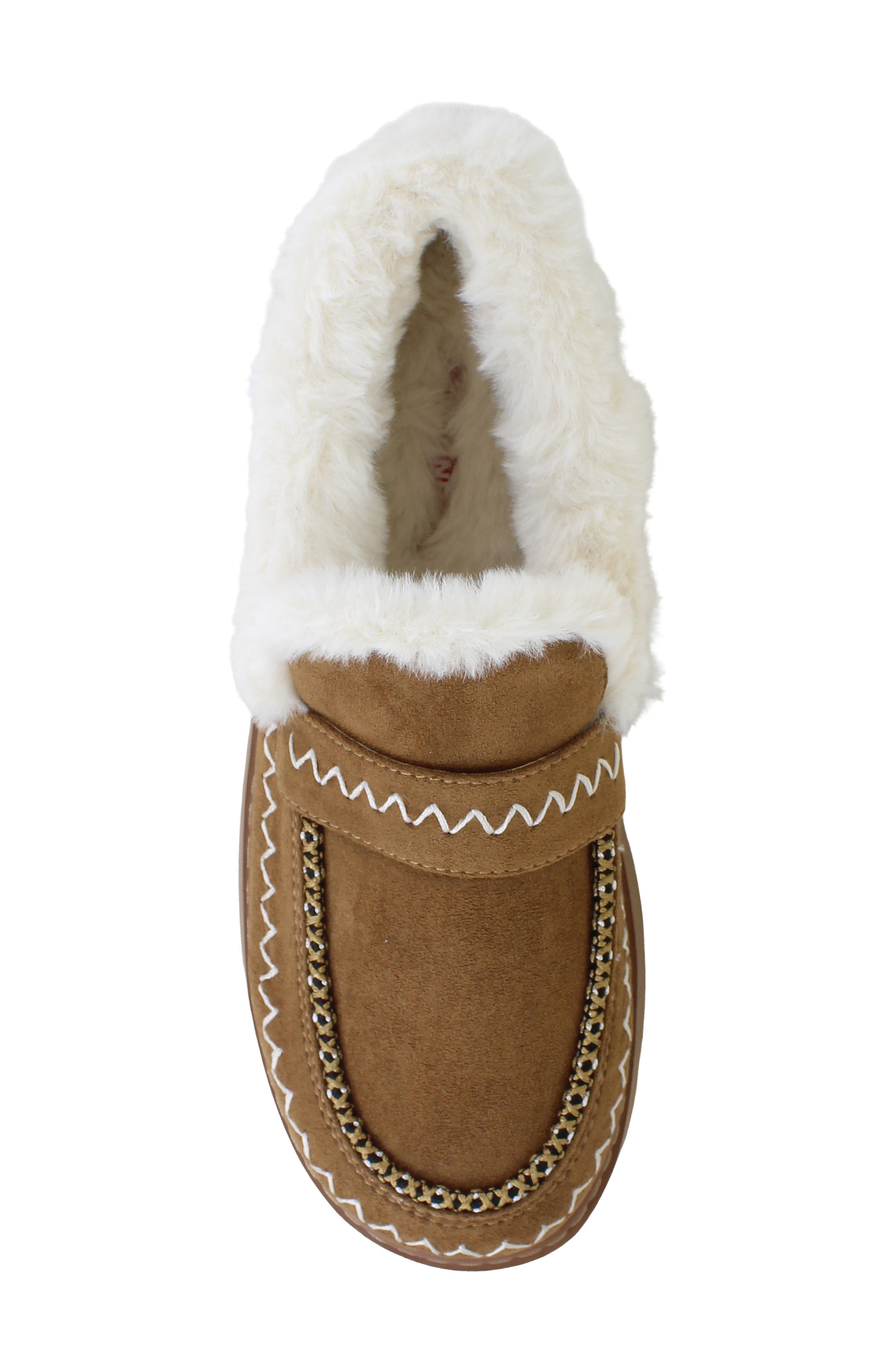 Snoh Moccasin Slipper, Alternate, color, CHESTNUT