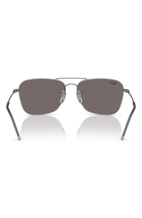 Ray Ban Ray-ban 61mm Polarized Square Sunglasses In Gunmetal