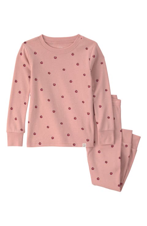Kids' Print Fitted Organic Cotton Two-Piece Pajamas