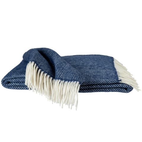 Southampton Home Merino Wool Herringbone Throw