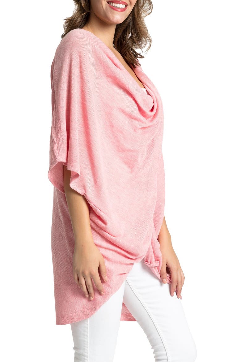 Twist Front Recycled Knit Kimono, Alternate, color, BLUSH