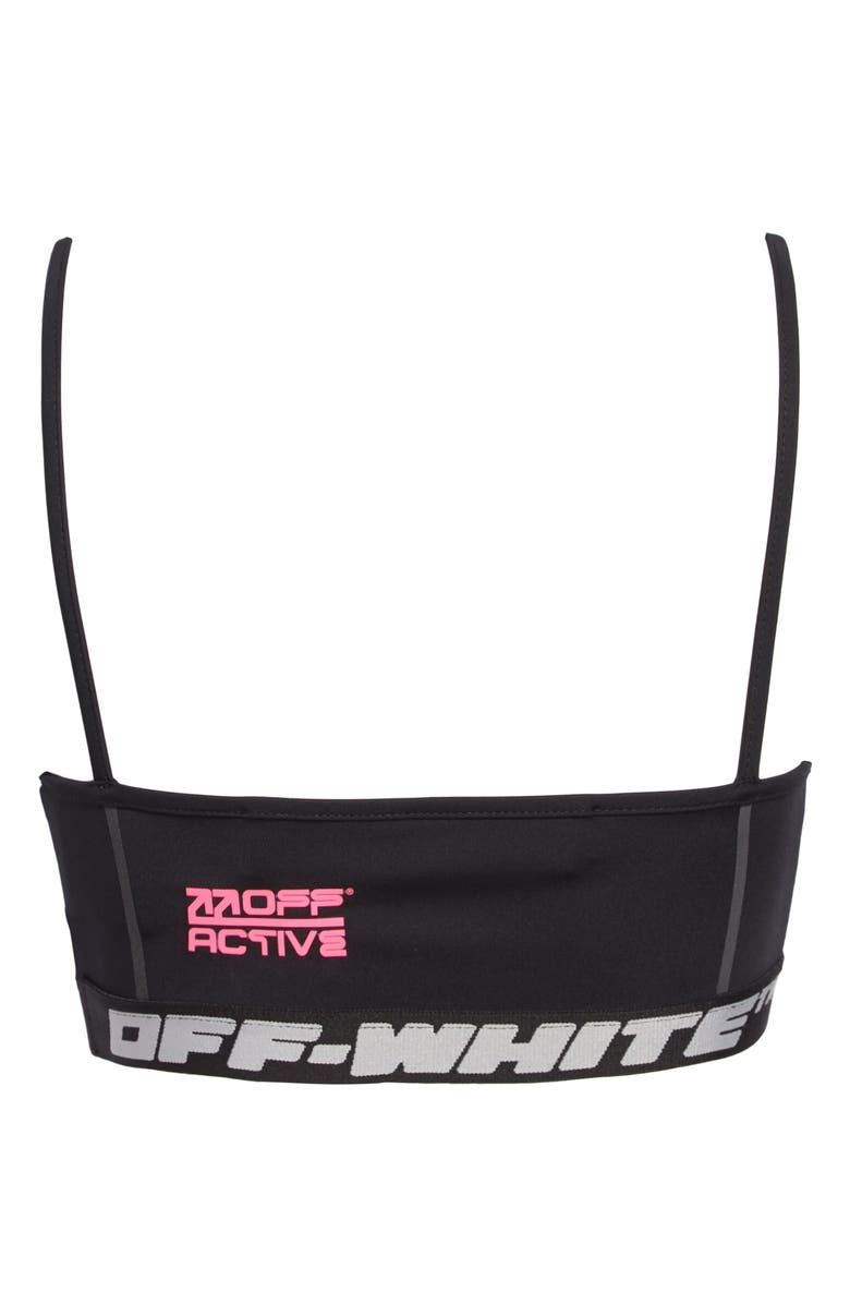 Off-White Logo Band Active Bra Top, Alternate, color, 