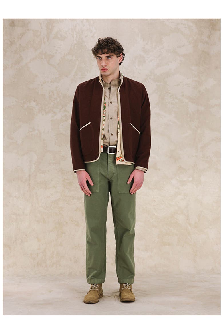 Virgin Wool Jacket, Alternate, color, Brown