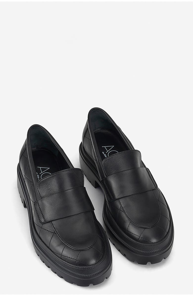 AGL Mary Soft Moccasin In Lambskin Leather, Alternate, color, Black