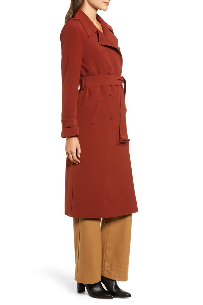 Chriselle Lim Chloe Trench Coat (Nordstrom Exclusive), Alternate, color, RUST