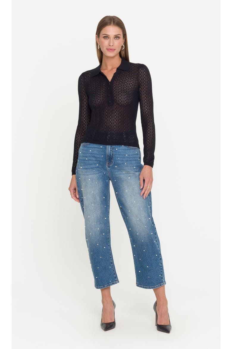 Cobel Pearl Barrel Jeans, Main, color, Vintage Med Blu/Prl