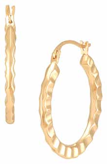Frankie & Zoe Ribbed Hoop Earrings