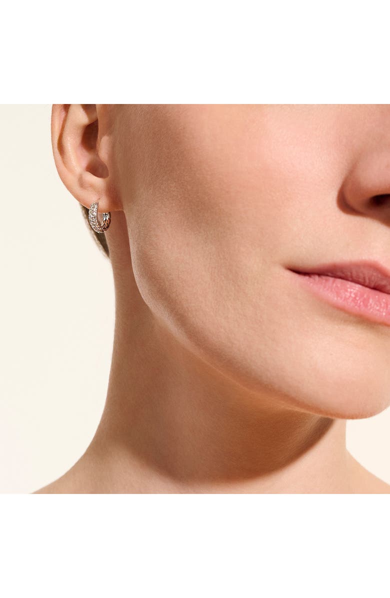 John Hardy JH Essential Hoop Earrings, Sterling Silver, Diamonds, 13mm, Alternate, color, Silver/Diamond