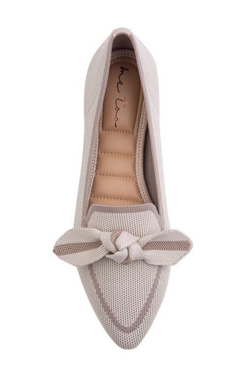 Me Too Annora Bow Pointed Toe Flat In Sand/mink