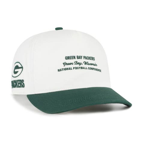 Men's '47  White Green Bay Packers Contemporary Two-Tone Hitch Adjustable Hat