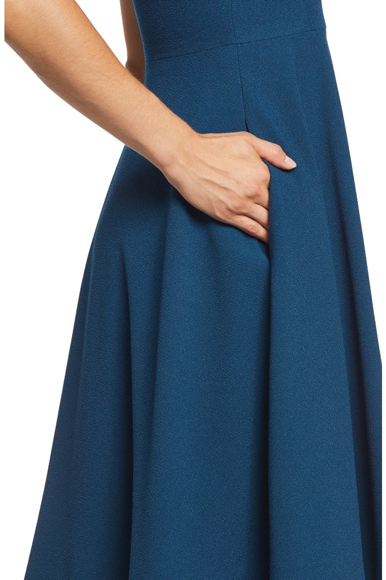 Catalina Fit & Flare Cocktail Dress, Alternate, color, PEACOCK BLUE