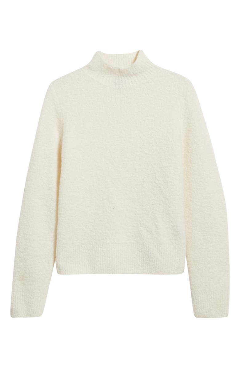 BOSS Fubrina Bouclé Wool
Cashmere Blend Mock Neck Sweater, Alternate, color, Soft Cream