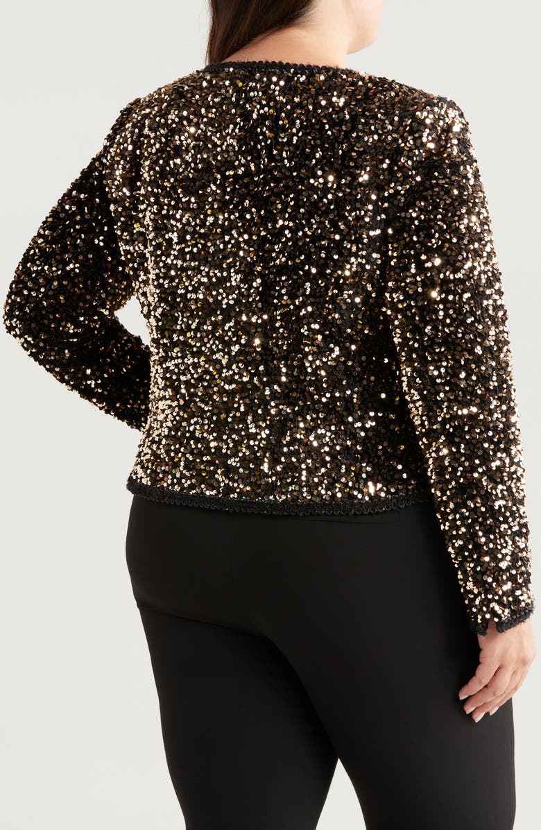 Tahari ASL Sequin Jacket, Alternate, color,