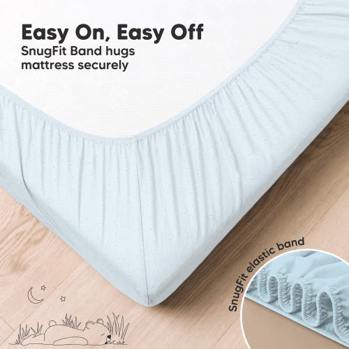 Keababies 2-pack Aereo Fitted Crib Sheets In Glacier
