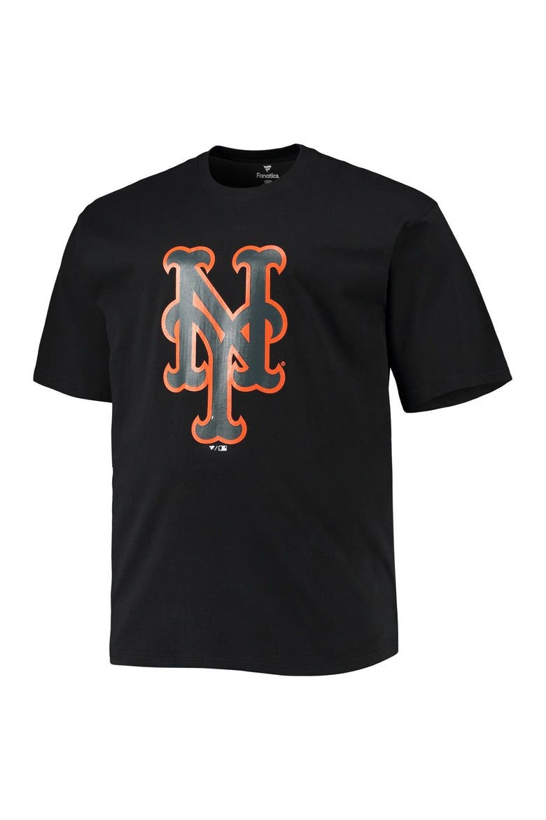Men's Fanatics Branded Francisco Lindor Black New York Mets Big & Tall Logo T-Shirt, Alternate, color, Black