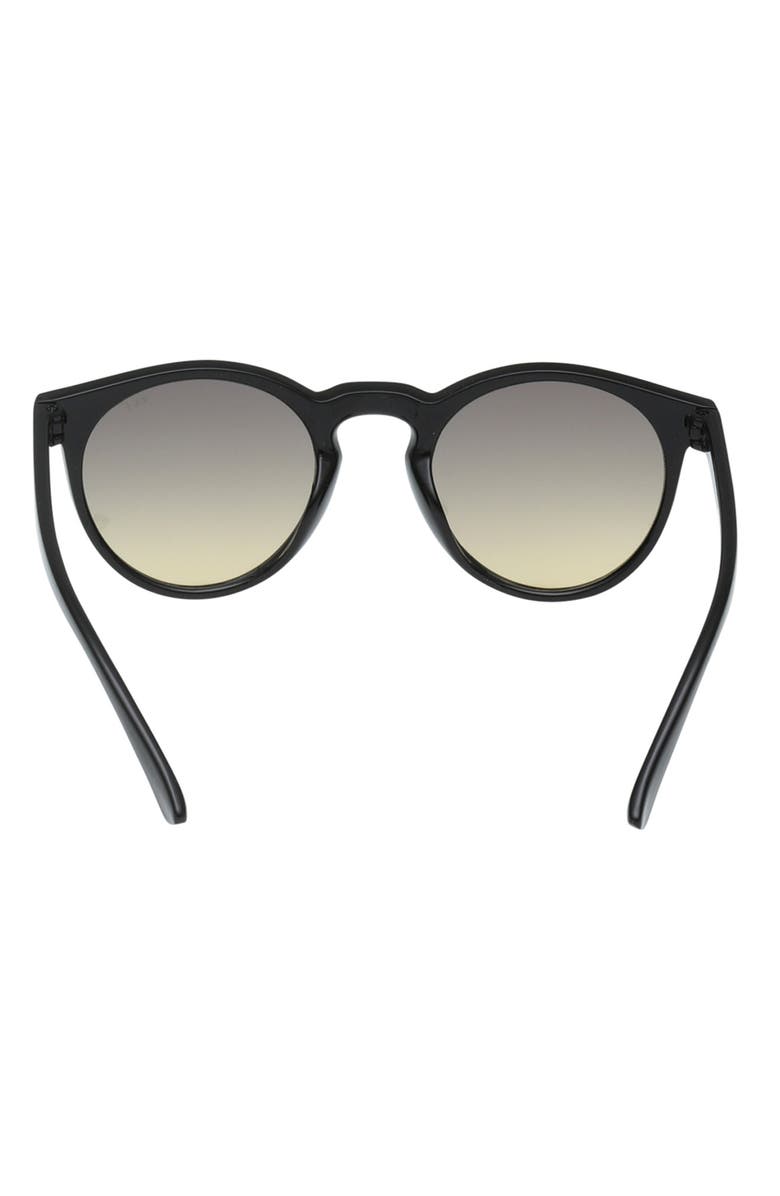 abercrombie kids Kids' Gradient Round Sunglasses, Alternate, color, Shiny Black / Gradient Smoke