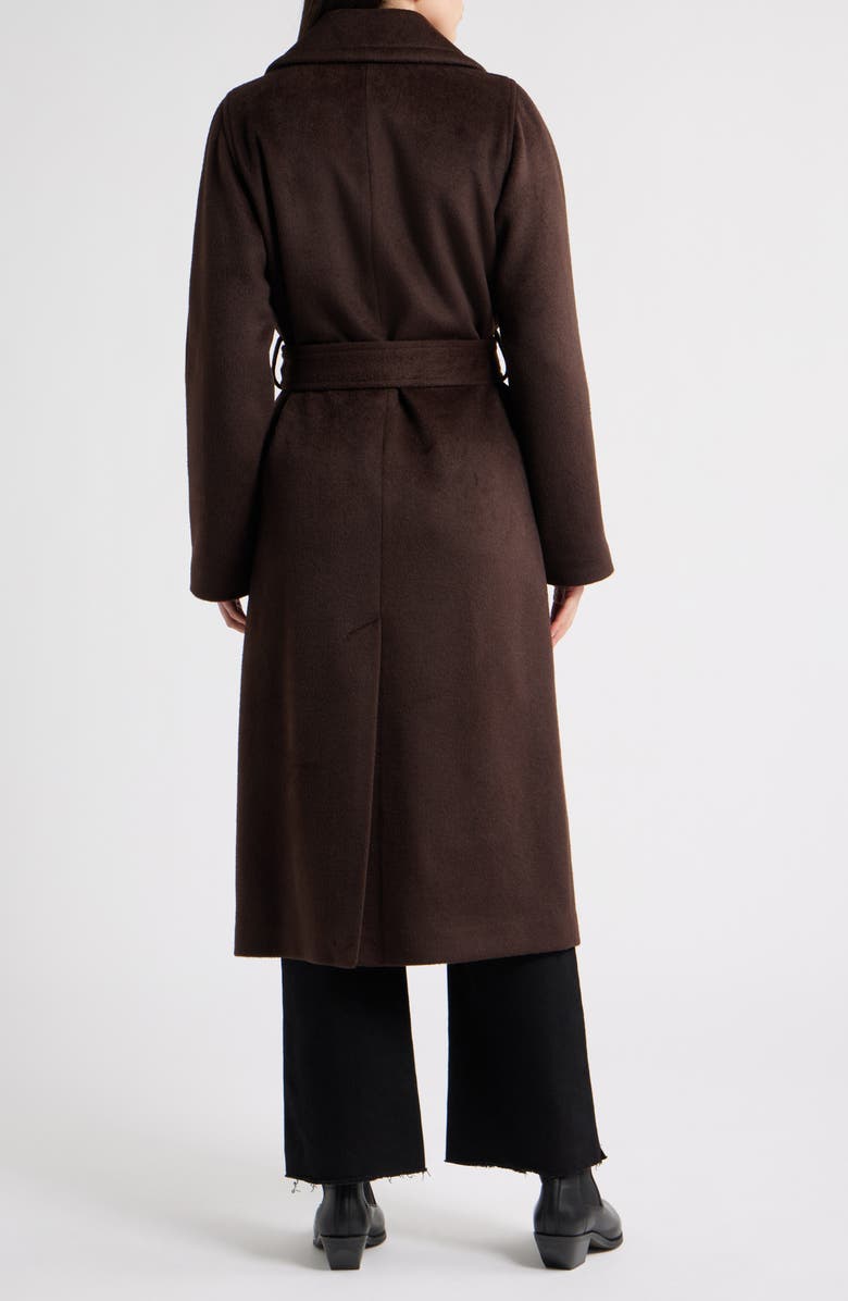 Bernardo Tie Waist Coat, Alternate, color, Seal Brown