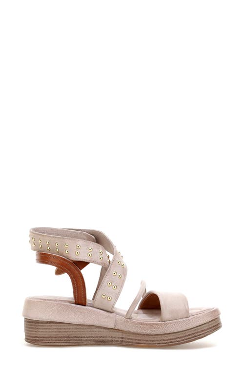 As98 A.s.98 Shiloh Studded Wedge Sandal In Bone