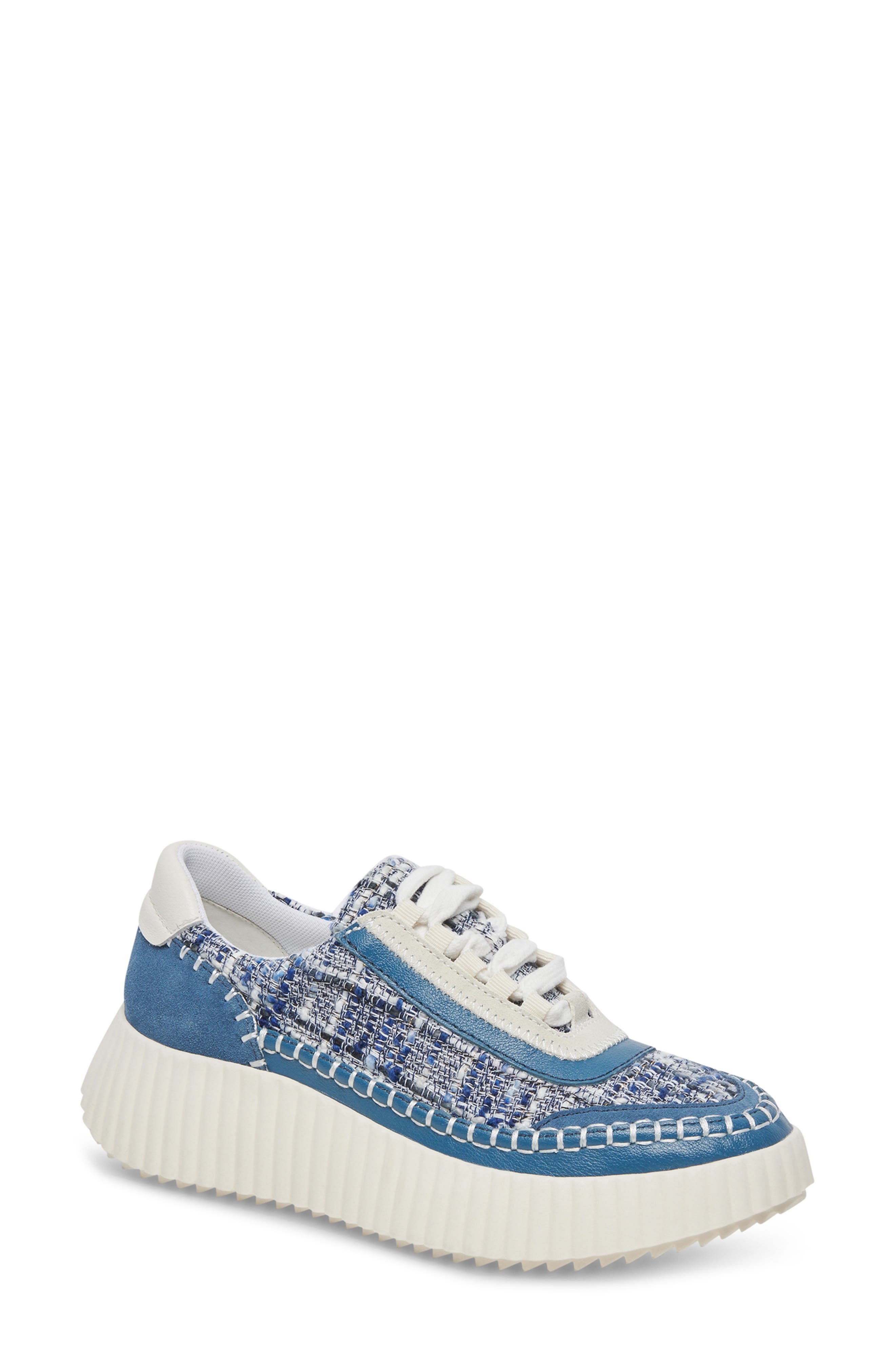Dolen Platform Sneaker, Main, color, NAVY MULTI WOVEN