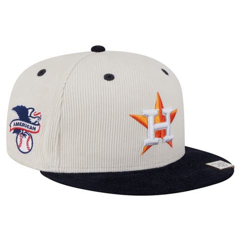 Men's New Era Cream/Navy Houston Astros Two-Tone Corduroy 59FIFTY Fitted Hat