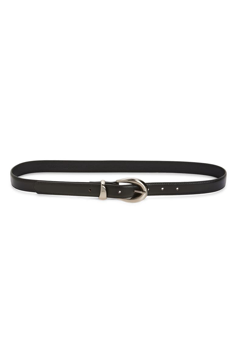Treasure & Bond Maria Leather Belt, Main, color, Black