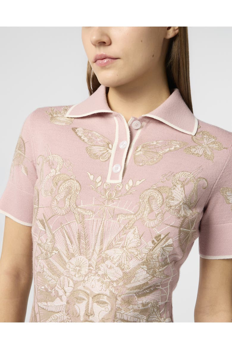 Polo Mini Dress Butterfly Tattoo Women, Alternate, color, rose/pink