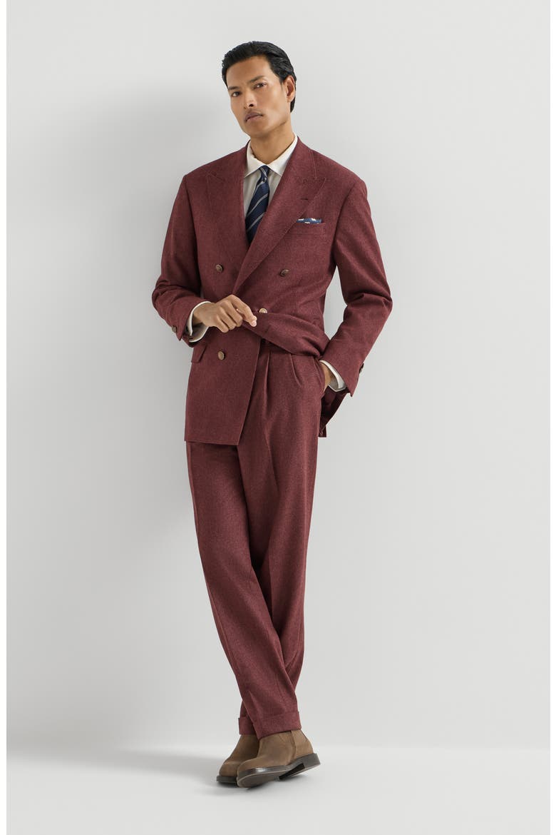 Virgin wool and cashmere flannel Cavallo Tailor blazer, Alternate, color, Burned