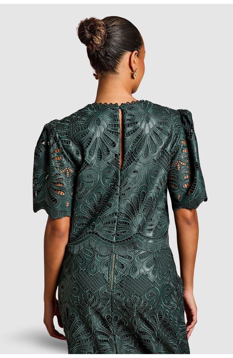 Coast Petite Short Sleeve Top, Alternate, color, Emerald