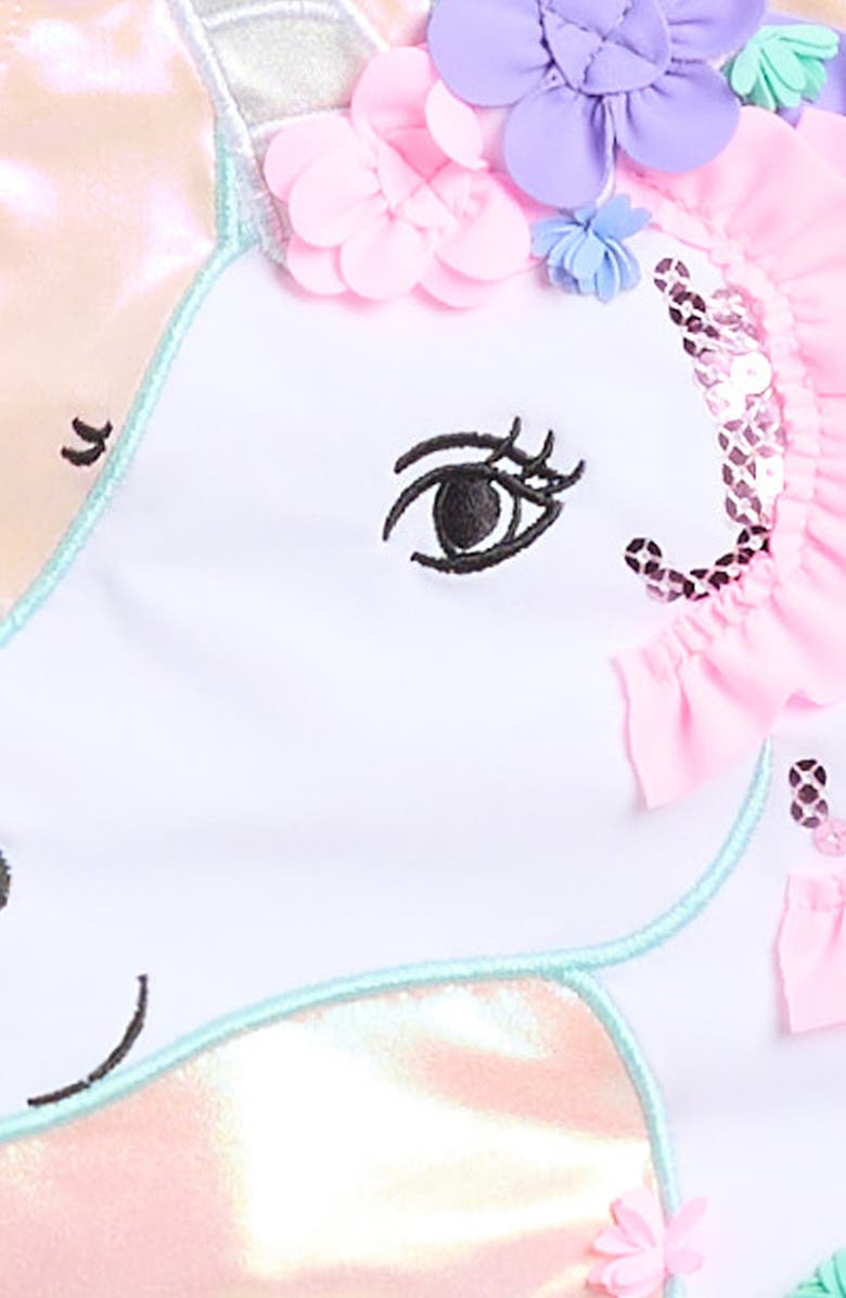 Flapdoodles Kids' Unicorn Two-Piece Swimsuit, Alternate, color, Light Pink