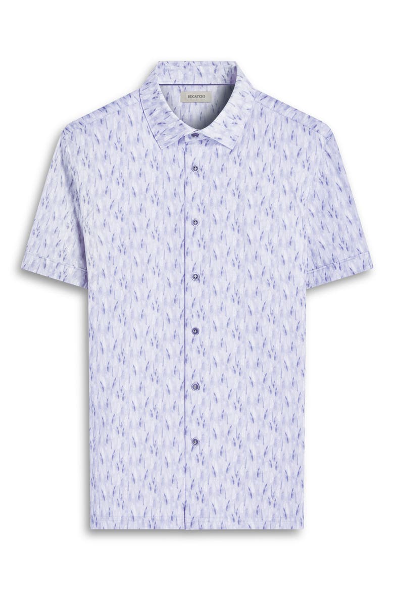 Milo OoohCotton® Feather Print Short Sleeve Button-Up Shirt, Alternate, color, SAND