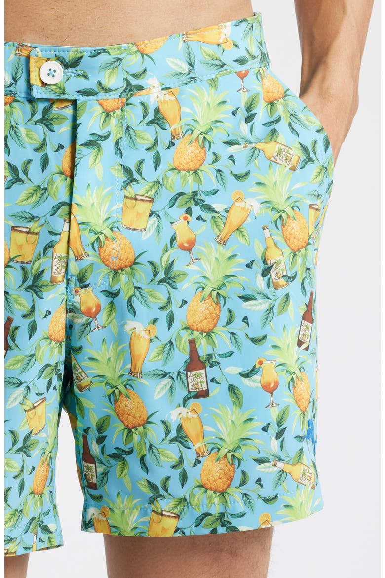 Amalfi Coast Island Brews Swim Trunks, Alternate, color, AIR BLUE