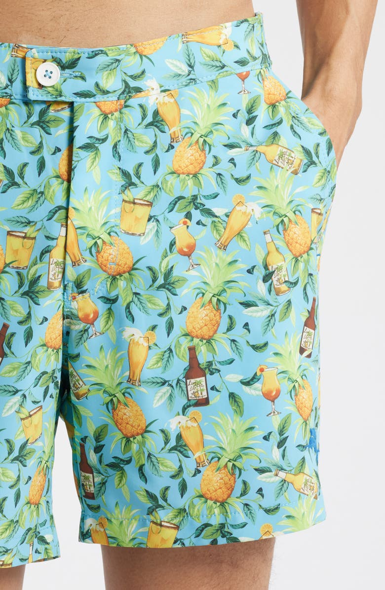 Tommy Bahama Amalfi Coast Island Brews Swim Trunks, Alternate, color, Air Blue