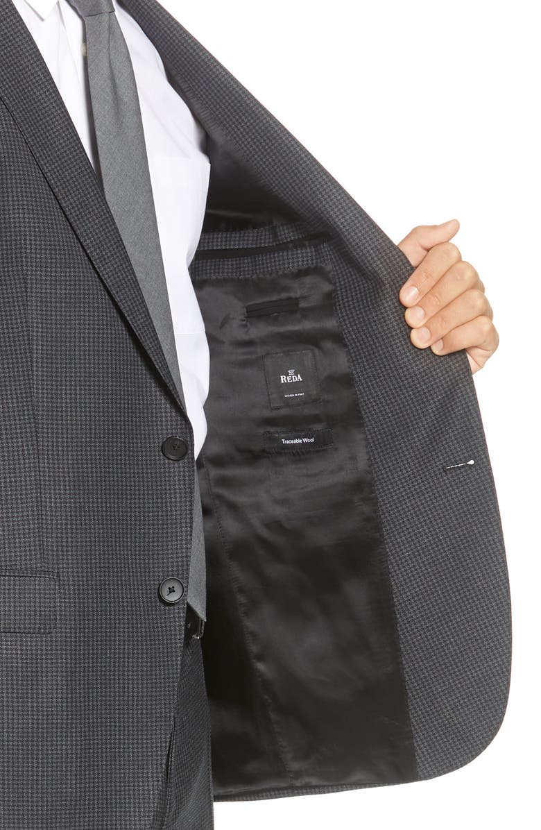 BOSS Novan/Ben Trim Fit Houndstooth Wool Suit, Alternate, color, 