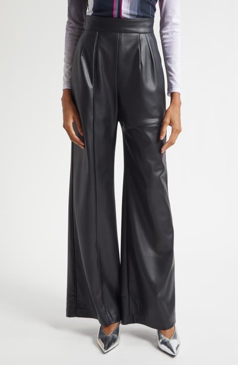 Lata Wide Leg Leather Pants