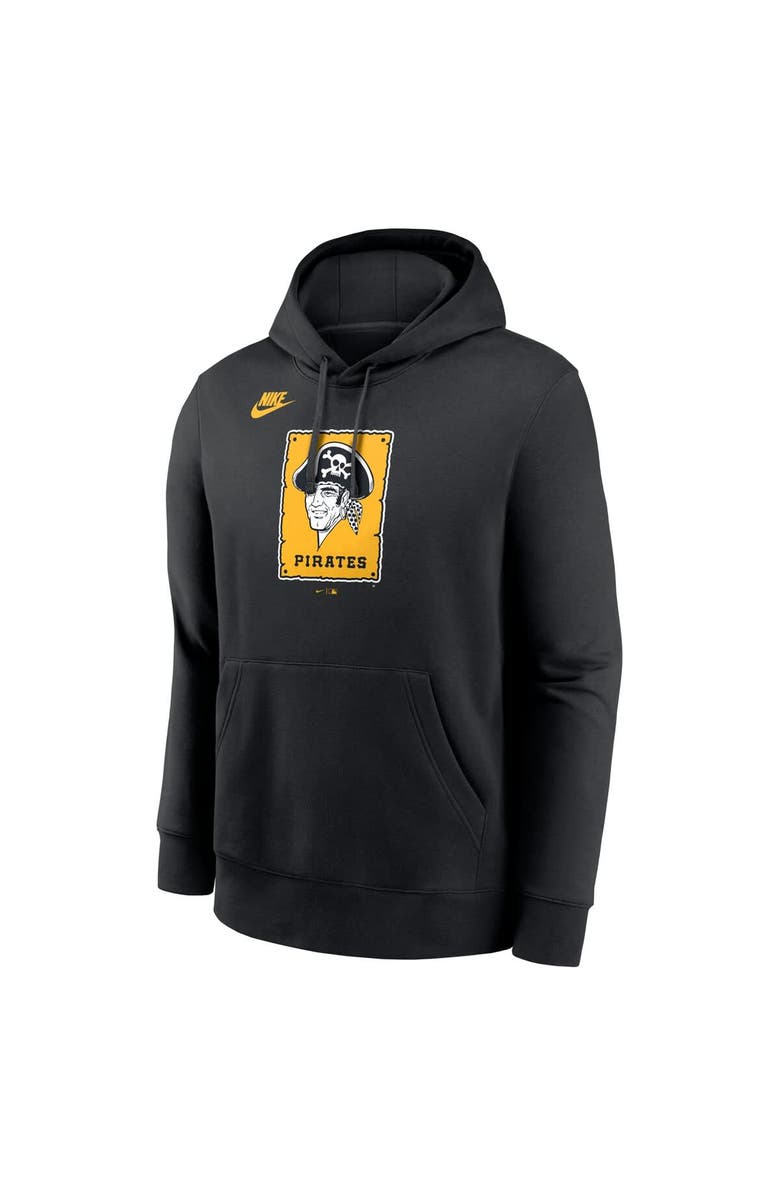 Nike Men's Nike Black Pittsburgh Pirates Cooperstown Collection Logo Club Pullover Hoodie, Alternate, color, Black
