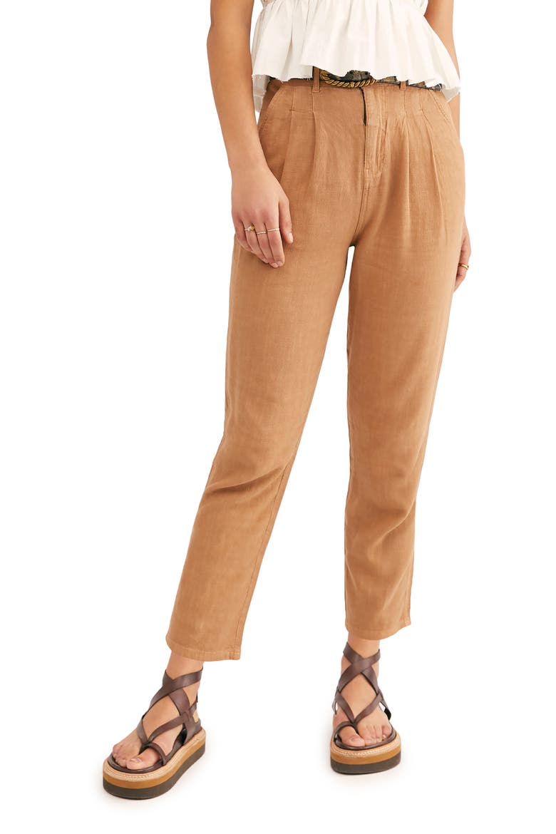 Faded Love Straight Leg Ankle Pants, Main, color, SANDSTORM
