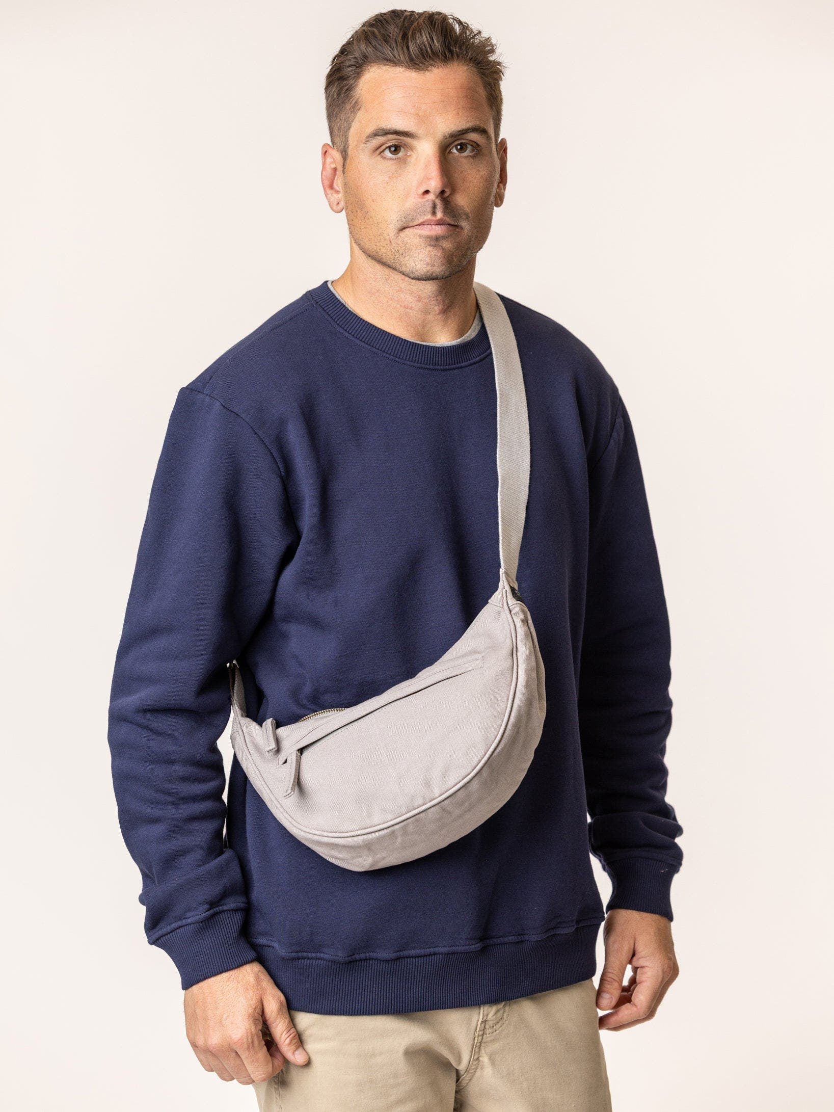 Terra Thread Organic Cotton Crossbody Bag, Alternate, color, Cloud Grey