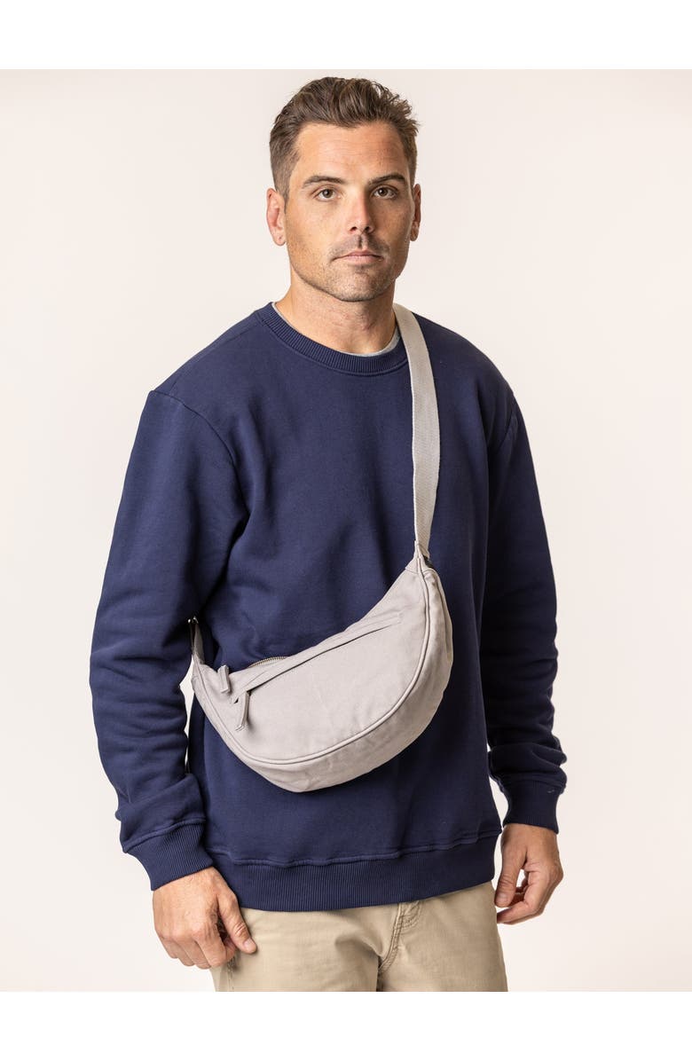 Terra Thread Organic Cotton Crossbody Bag, Alternate, color, Cloud Grey