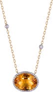 Kahn High Jewelry Citrine Necklace with Diamonds