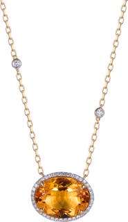 Kahn High Jewelry Citrine Necklace with Diamonds